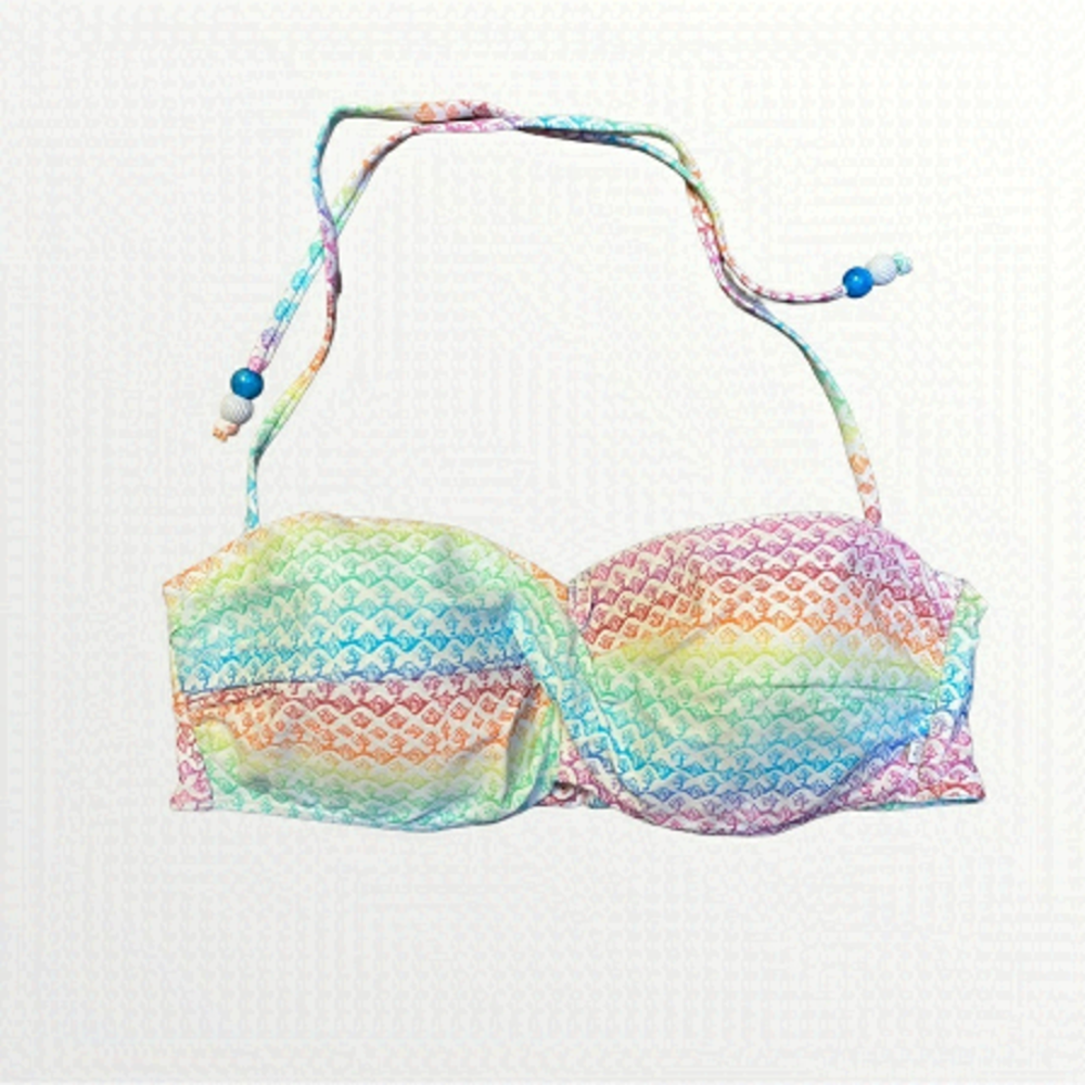𝅺la Vie En Rose | XL Rainbow Twist Bikini Top (SC)